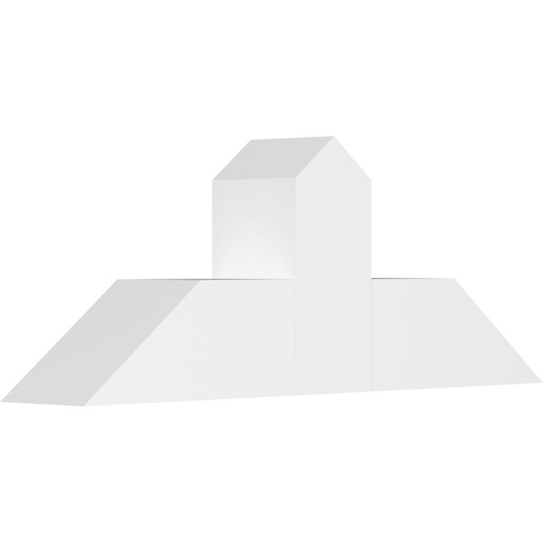 Ekena Millwork Portland Architectural Grade PVC Gable Bracket, 36"W x 13 1/2"H x 6"D x 6"F, 9/12 Pitch GBP036X14X0606POR00 - main